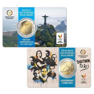 BELGIO - 2016 - 2 € Olimpiadi di Rio 2016 - FDC in coin card (versione francese)