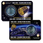 BELGIO - 2018 - 2 € 50° del lancio del satellite ESRO-2B - FDC in coin card casuale
