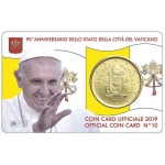 VATICANO - 2019 - Coin Card N° 10: Papa Francesco con 50 c. - 1 moneta FDC