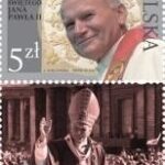 POLONIA - 2020 - 100° della nascita di San Giovanni Paolo II - 1 v. con 1 chiudilettera casuale (E.C. di Polonia con Vaticano)
