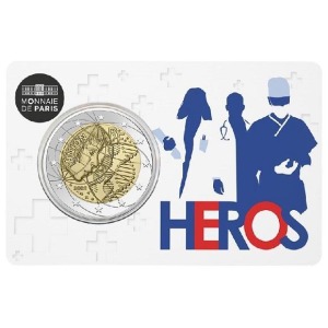 FRANCIA - 2020 - 2 € Ricerca medica (Heros) - BU in coin card