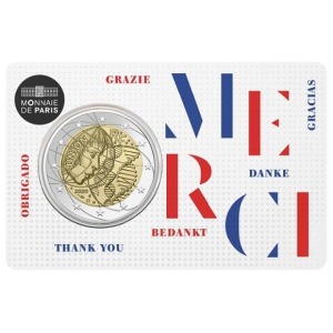 FRANCIA - 2020 - 2 € Ricerca medica (Merci) - BU in coin card