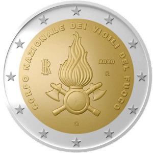 ITALIA - 2020 - 2 € Corpo Nazionale dei Vigili del Fuoco - FDC da rotolino