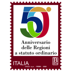 ITALIA - 2020 - 50° delle Regioni a statuto ordinario - 1 v. con codice a barre
