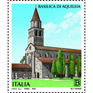 ITALIA - 2020 - Basilica di Aquileia - 1 v. con codice a barre (E.C. di Italia con SMOM, Vaticano)