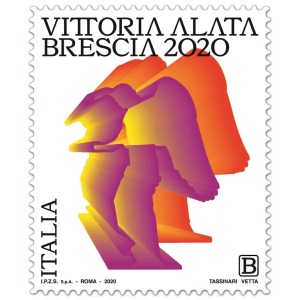 ITALIA - 2020 - Statua della Vittoria Alata di Brescia - 1 v. con codice a barre