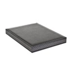 LINDNER - Cofanetto NERA CASSETTA M con interno rosso a 54 caselle rotonde da 25,75 mm - Nero
