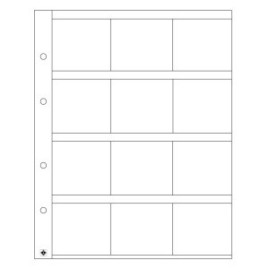 LEUCHTTURM - Fogli trasparenti OPTIMA K50 a 12 tasche per Oblò - 5 pz.