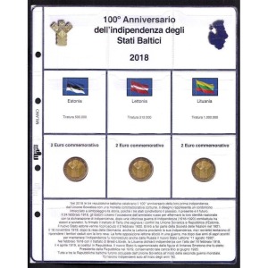 MASTER PHIL - Inserto 2 € commemorativi 100° dell’Indipendenza degli Stati Baltici 2018