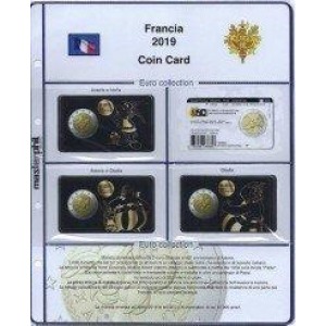 MASTER PHIL - Inserto 2 € commemorativo Francia Asterix in 3 coin card diverse 2019