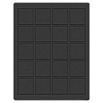 LINDNER - Cofanetto NERA CASSETTA M con interno nero a 20 caselle quadrate da 47 mm - Nero