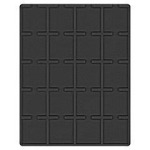 LINDNER - Cofanetto NERA CASSETTA M con interno nero a 20 caselle quadrate da 50 mm con tacca - Nero