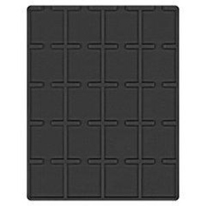 LINDNER - Cofanetto NERA CASSETTA M con interno nero a 20 caselle quadrate da 50 mm con tacca - Nero