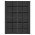 LINDNER - Cofanetto NERA CASSETTA M con interno nero a 24 caselle quadrate da 42 mm - Nero