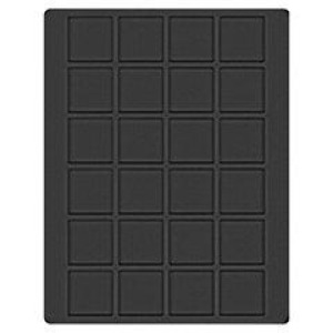 LINDNER - Cofanetto NERA CASSETTA M con interno nero a 24 caselle quadrate da 42 mm - Nero