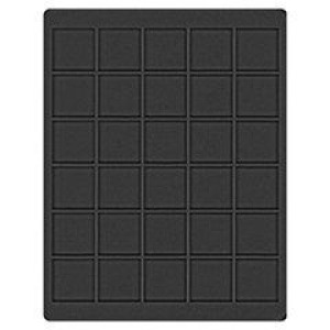 LINDNER - Cofanetto NERA CASSETTA M con interno nero a 30 caselle quadrate da 38 mm - Nero