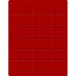 LINDNER - Cofanetto NERA CASSETTA M con interno rosso a 30 caselle quadrate da 38 mm - Nero