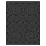 LINDNER - Cofanetto NERA CASSETTA M con interno nero a 30 caselle rotonde da 37,5 mm - Nero