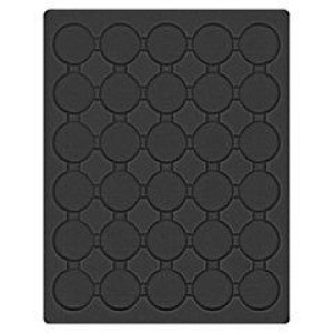 LINDNER - Cofanetto NERA CASSETTA M con interno nero a 30 caselle rotonde da 37,5 mm - Nero
