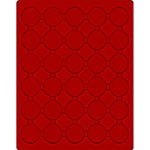 LINDNER - Cofanetto NERA CASSETTA M con interno rosso a 30 caselle rotonde da 37,5 mm - Nero