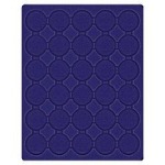 LINDNER - Cofanetto NERA CASSETTA M con interno blu a 30 caselle rotonde da 39,5 mm - Nero