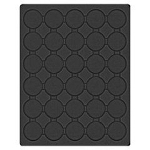 LINDNER - Cofanetto NERA CASSETTA M con interno nero a 30 caselle rotonde da 39,5 mm - Nero