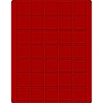 LINDNER - Cofanetto NERA CASSETTA M con interno rosso a 35 caselle quadrate da 36 mm - Nero