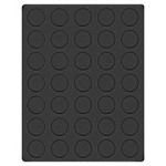 LINDNER - Cofanetto NERA CASSETTA M con interno nero a 35 caselle rotonde da 32,5 mm - Nero