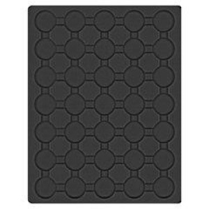 LINDNER - Cofanetto NERA CASSETTA M con interno nero a 35 caselle rotonde da 32 mm - Nero