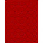 LINDNER - Cofanetto NERA CASSETTA M con interno rosso a 35 caselle rotonde da 32 mm - Nero