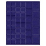 LINDNER - Cofanetto NERA CASSETTA M con interno blu a 45 caselle quadrate miste - Nero