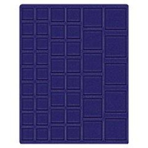 LINDNER - Cofanetto NERA CASSETTA M con interno blu a 45 caselle quadrate miste - Nero