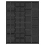 LINDNER - Cofanetto NERA CASSETTA M con interno nero a 45 caselle quadrate miste - Nero
