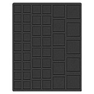 LINDNER - Cofanetto NERA CASSETTA M con interno nero a 45 caselle quadrate miste - Nero
