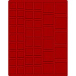 LINDNER - Cofanetto NERA CASSETTA M con interno rosso a 45 caselle quadrate miste - Nero