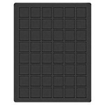LINDNER - Cofanetto NERA CASSETTA M con interno nero a 48 caselle quadrate da 30 mm - Nero