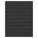 LINDNER - Cofanetto NERA CASSETTA M con interno nero a 80 caselle quadrate da 24 mm - Nero