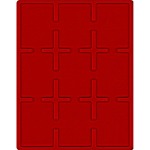 LINDNER - Cofanetto NERA CASSETTA M con interno rosso a 9 caselle rettangolari da 63x85 mm per Slabs - Nero