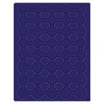 LINDNER - Cofanetto NERA CASSETTA M con interno blu a caselle rotonde per 5 serie Euro - Nero