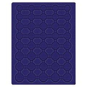 LINDNER - Cofanetto NERA CASSETTA M con interno blu a caselle rotonde per 5 serie Euro - Nero