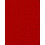 LINDNER - Cofanetto NERA CASSETTA M con interno rosso a caselle rotonde per 6 serie Euro - Nero