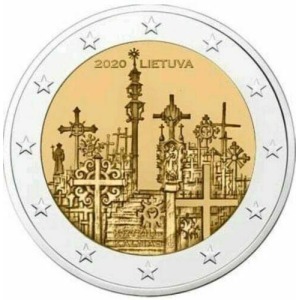 LITUANIA - 2020 - 2 € Collina delle Croci - FDC da rotolino