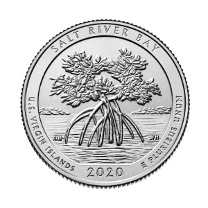 STATI UNITI - 2020 - 25 c. Parchi: Salt River Bay (Isole Vergini) - Zecca S FDC