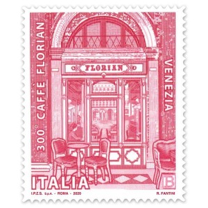 ITALIA - 2020 - 300° del Caffè Florian - 1 v. con codice a barre