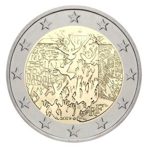 FRANCIA - 2019 - 2 € 30° della caduta del Muro di Berlino - FDC da rotolino