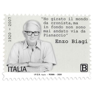 ITALIA - 2020 - 100° della nascita di Enzo Biagi - 1 v. con codice a barre