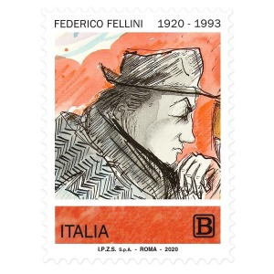 ITALIA - 2020 - 100° della nascita di Federico Fellini - 1 v. con codice a barre