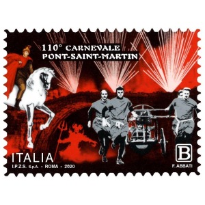 ITALIA - 2020 - 110° del Carnevale di Pont-Saint-Martin - 1 v. con codice a barre