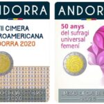 ANDORRA - 2020 - Coppia 2 € Suffragio universale femminile + Summit Ibero-Americano - FDC in blister