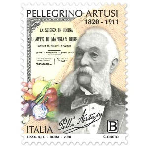 ITALIA - 2020 - 200° della nascita di Pellegrino Artusi - 1 v. con codice a barre